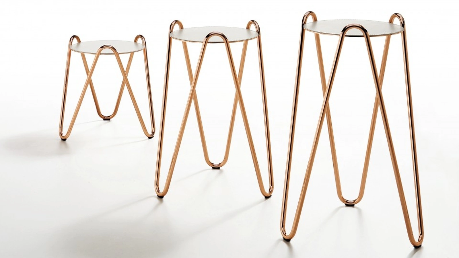 Tavolino in metallo con top rivestito in cuoio Apelle Chic di Midj