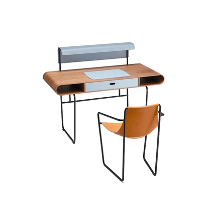 Scrittoio in legno con struttura di metallo Apelle di Midj