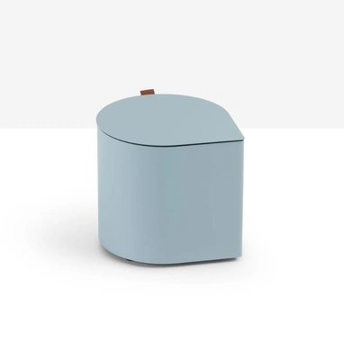 Tavolino Drop in lamiera di metallo con top in vari materiali di Midj