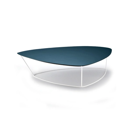 Tavolino in metallo con piano rivestito in cuoio Guapa CT L di Midj