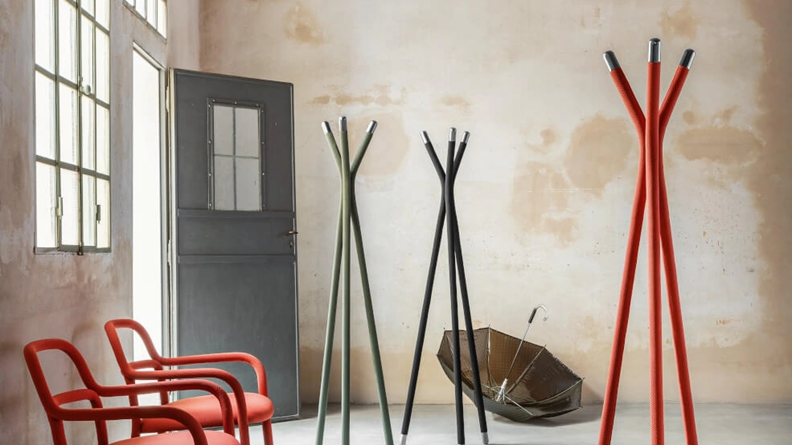 Appendiabiti in metallo rivestito in tessuto Pippi di Midj