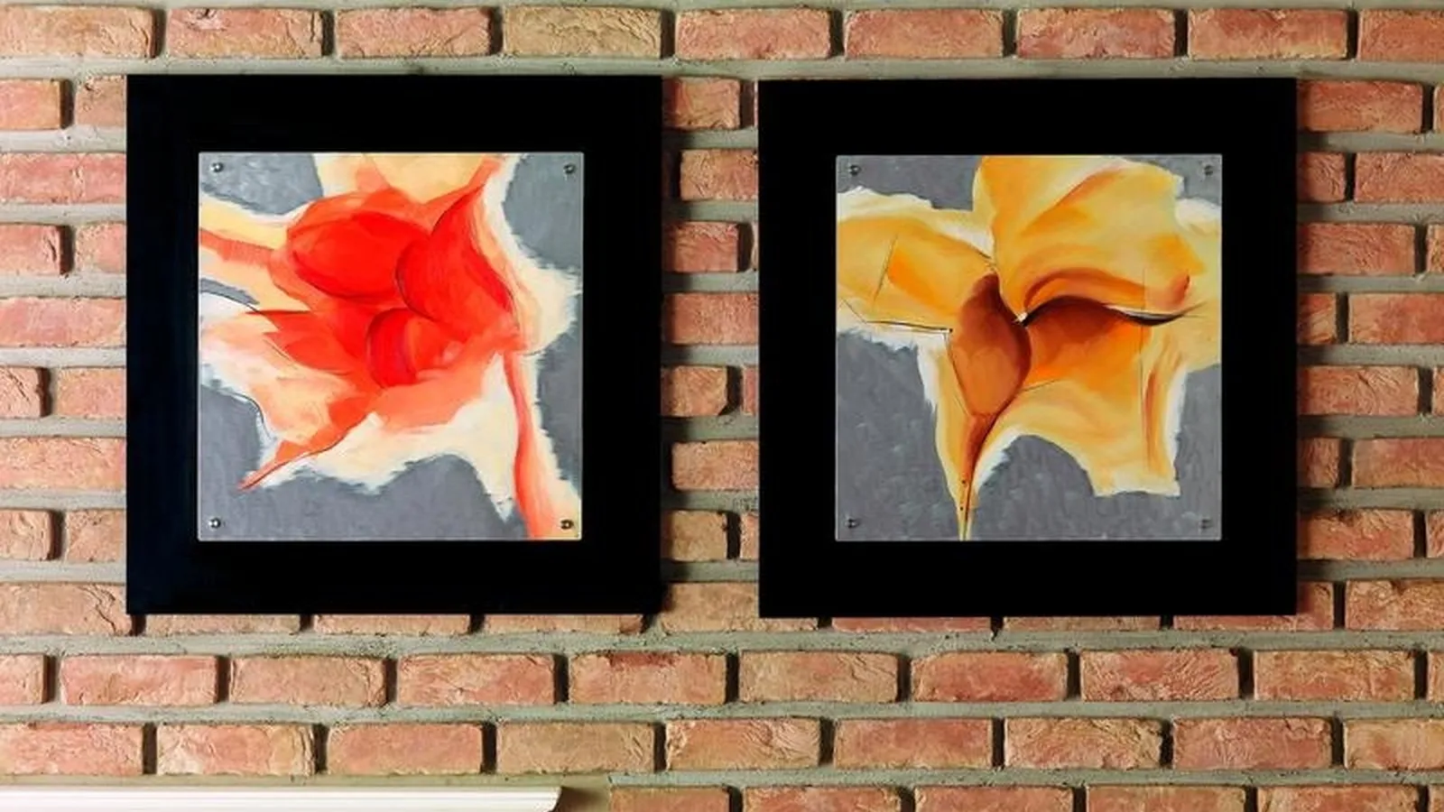 Quadro su metallo dipinto a olio di Stones