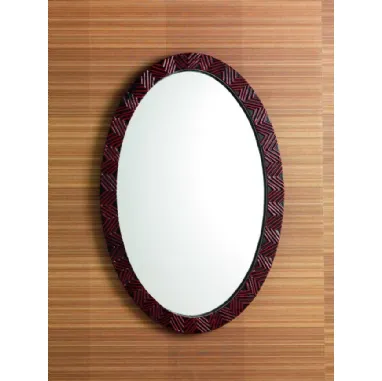 Specchiera Ovale con cornice in legno di Stones