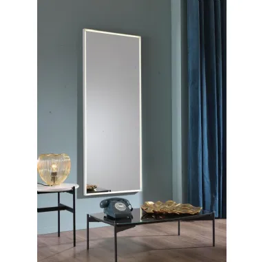 Specchio Lux con cornice in alluminio di Stones