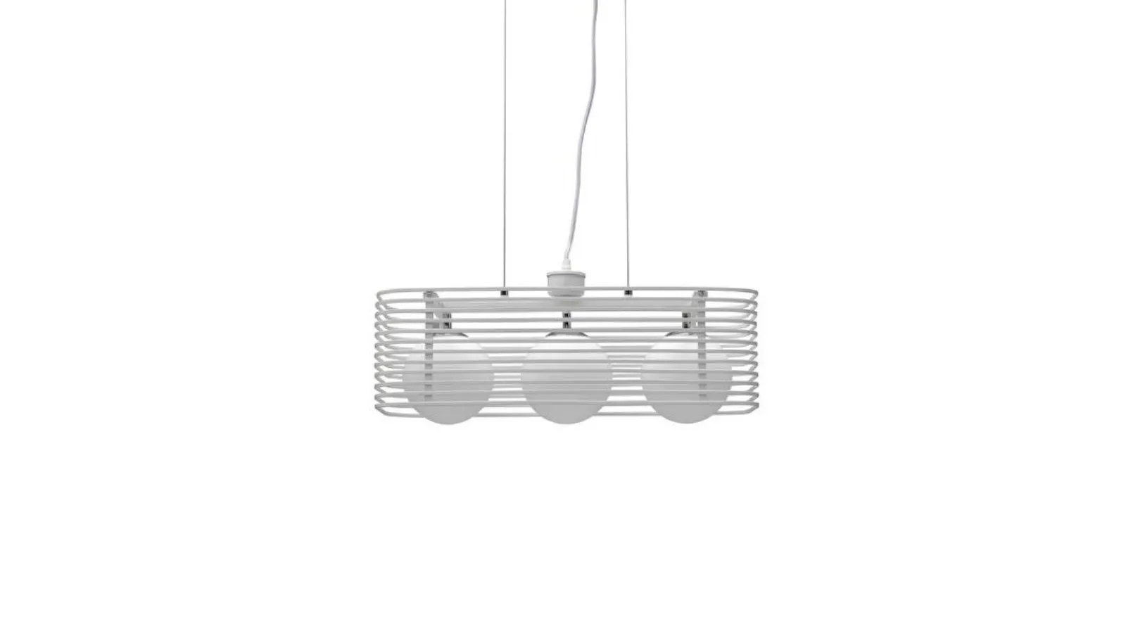 Lampada a sospensione Cage in metallo Bianco di Stones