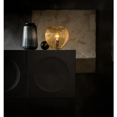 Lampada da tavolo Jaula in metallo verniciato Ottone lucido di Stones