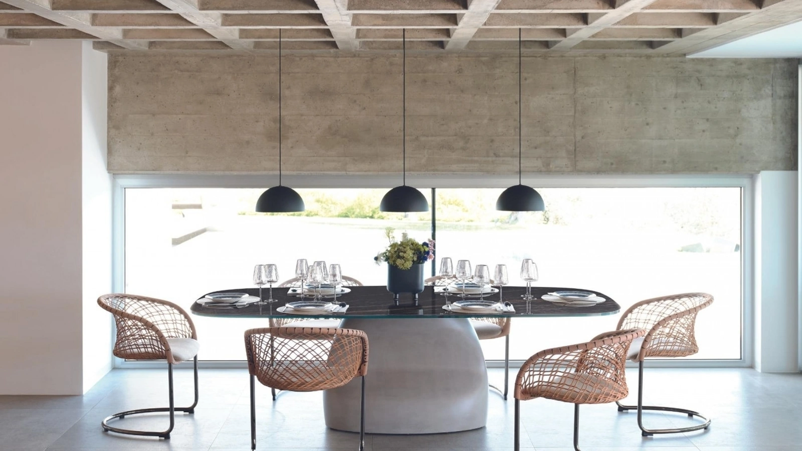 Lampada a sospensione in metallo verniciato Nero Charlotte di Midj