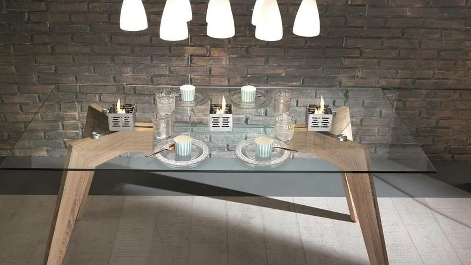 Biocamini da tavolo Set Skato di Stones