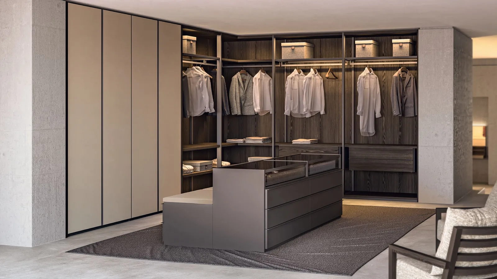 Cabina Armadio in legno finitura President di Fratelli Elli