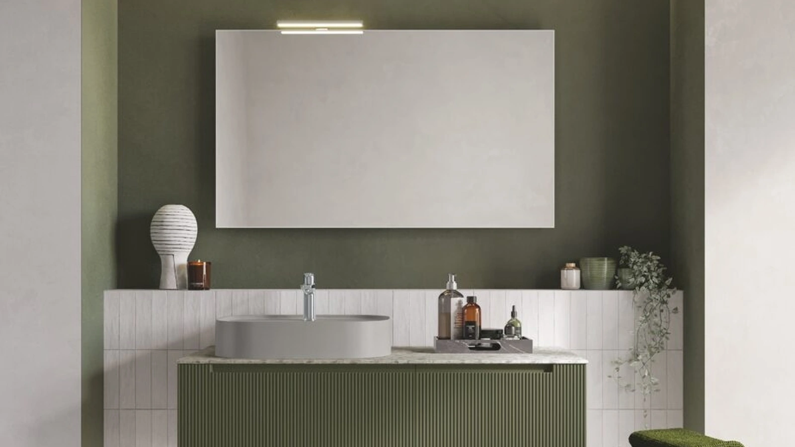 Mobile da Bagno Armonia 05 in laccato opaco di RCR