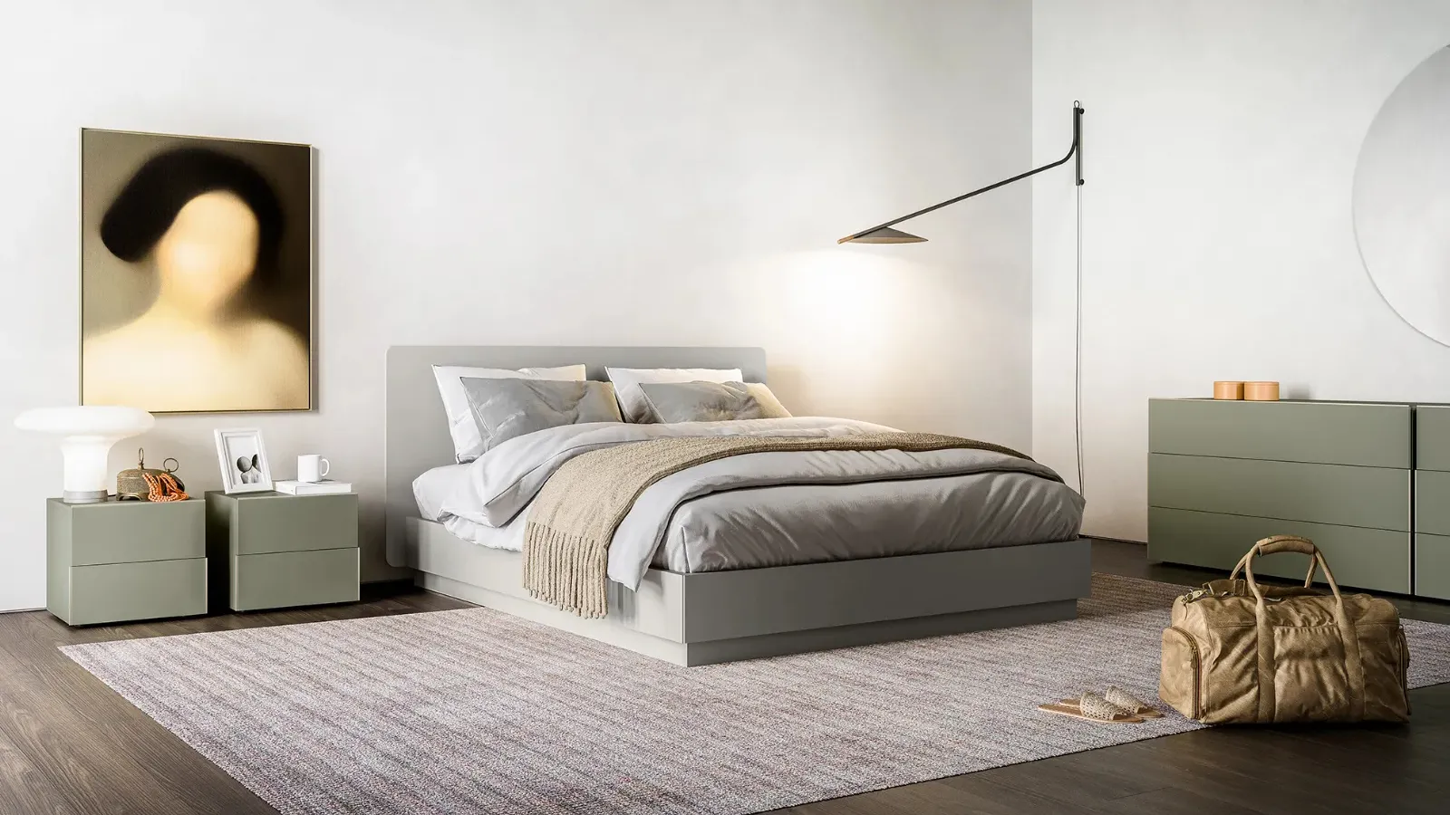 Gruppo Notte Slim laccato opaco di Dielle Modus