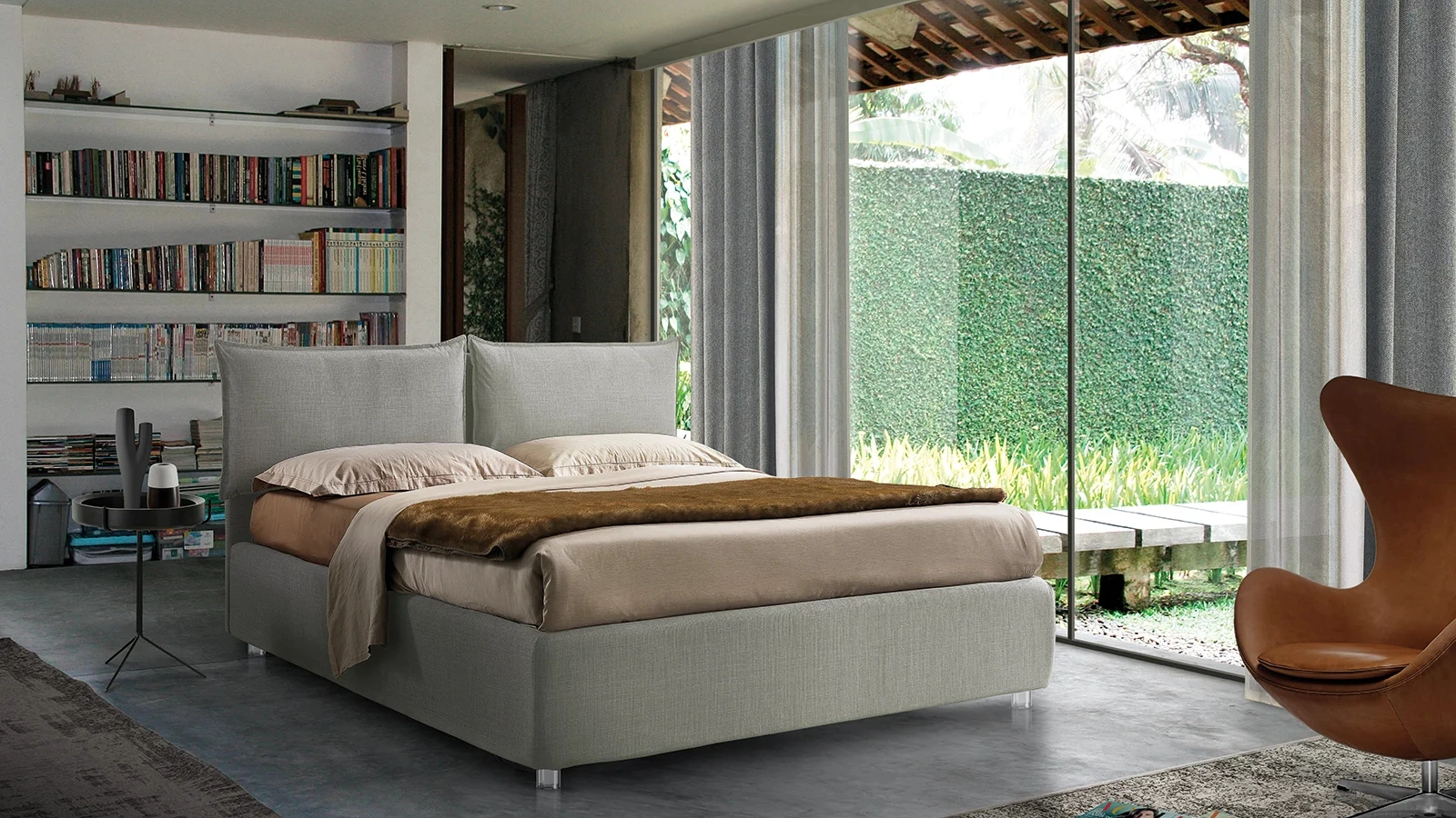 Letto imbottito Clay di Artigianaletti