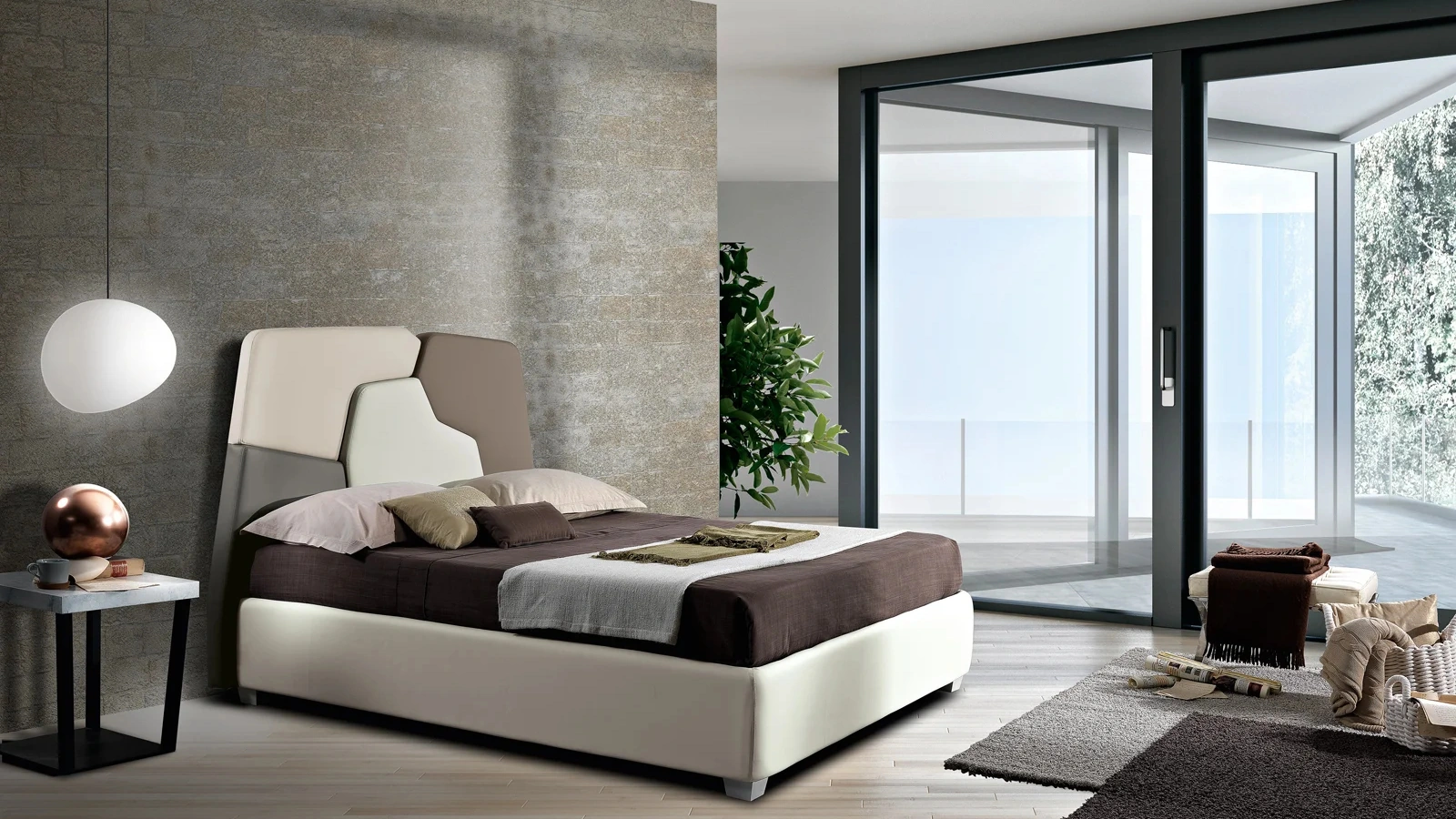 Letto con testiera Cusco di Artigianaletti