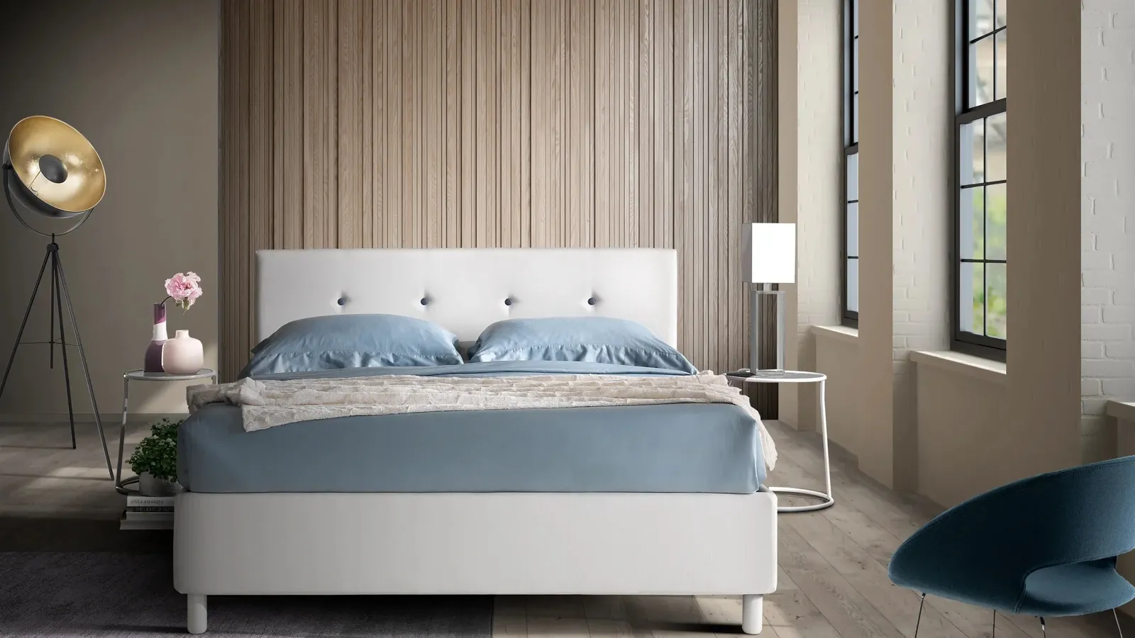 Letto con testiera Ischia di Artigianaletti