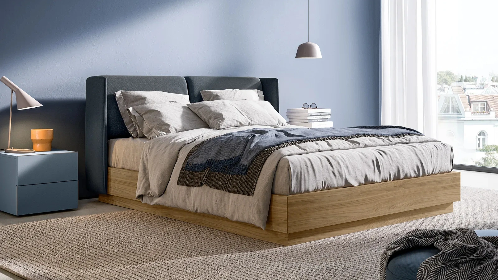 Letto Nest con box contenitore di Dielle Modus