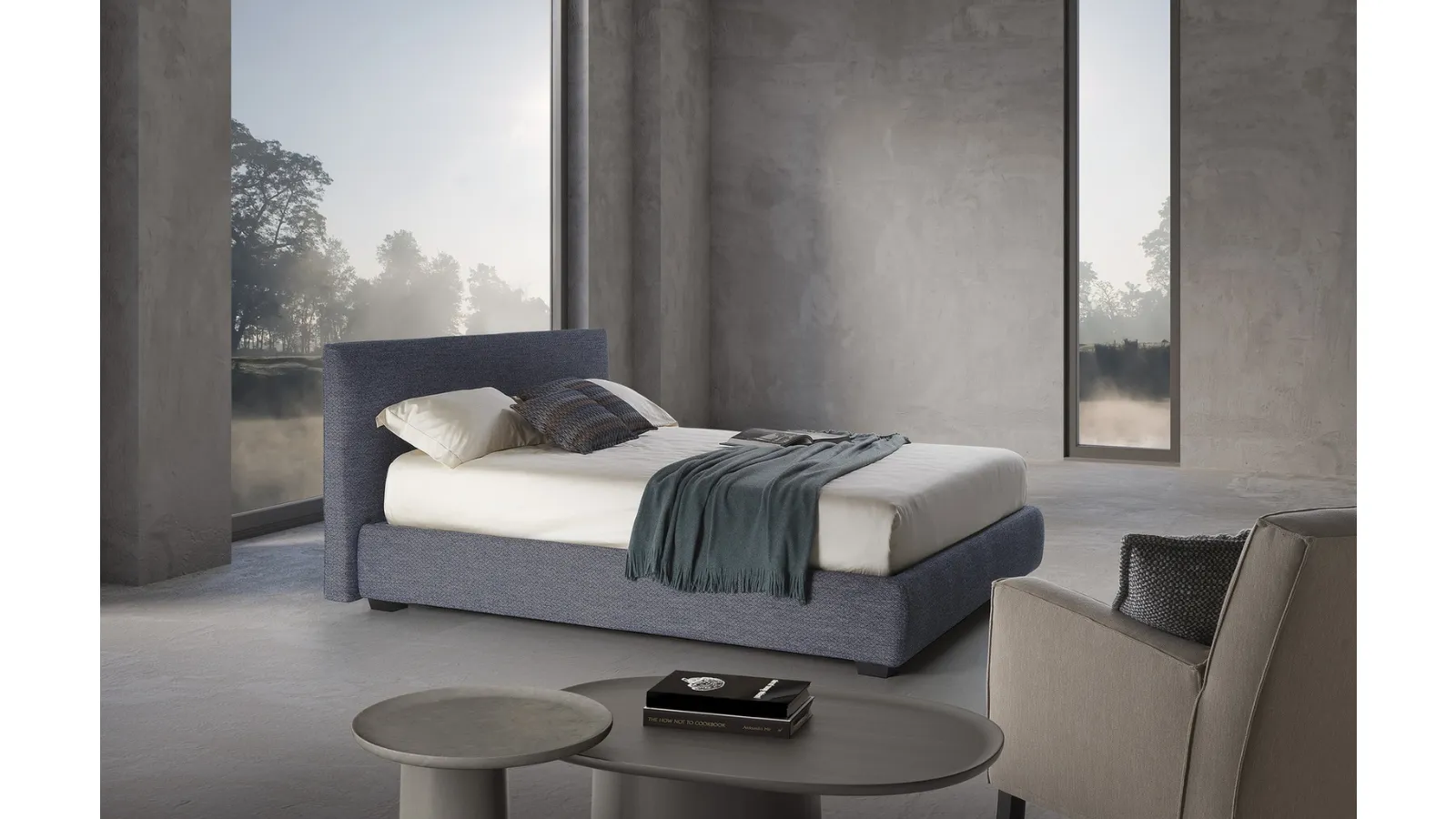 Letto in tessuto Forlì di GR Salotti