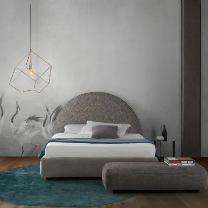 Letto con testiera curva Planet di GR Salotti