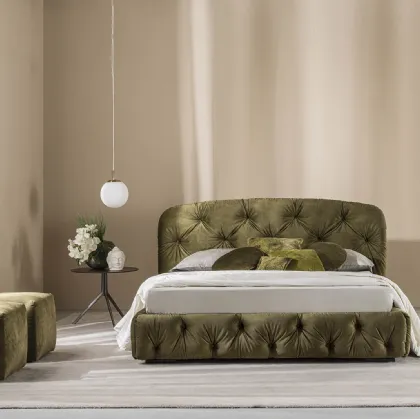 Letto in tessuto imbottito Rodi di GR Salotti