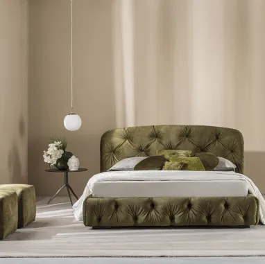 Letto in tessuto imbottito Rodi di GR Salotti