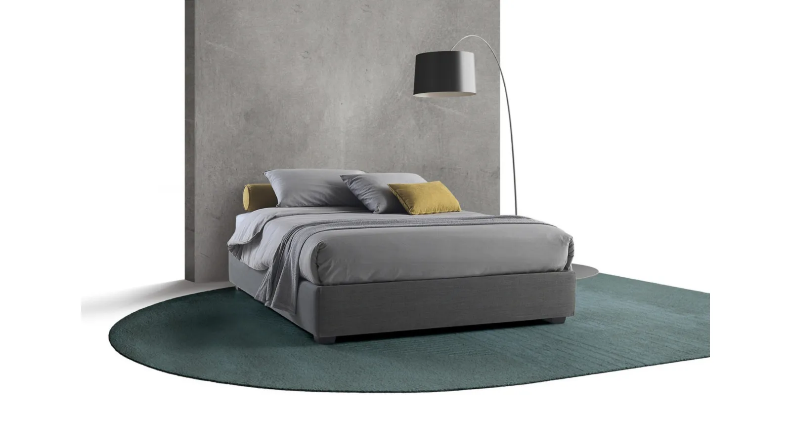 Letto matrimoniale Sommier in tessuto di GR Salotti