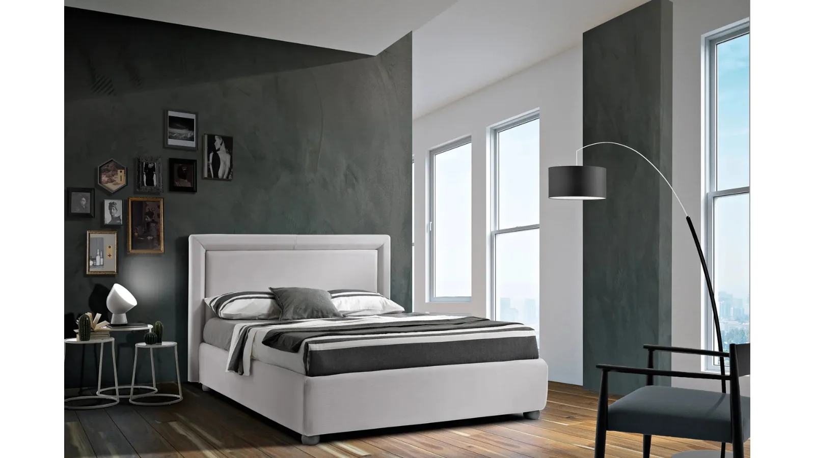 Letto in tessuto Line di Artigianaletti