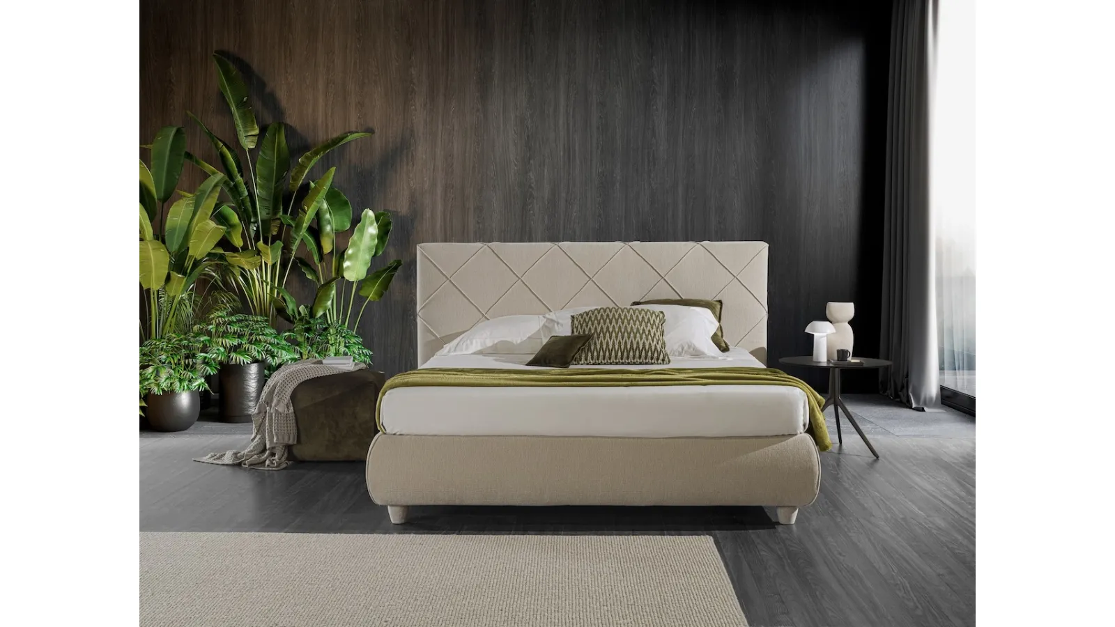 Letto Ross in tessuto di GR Salotti