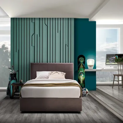 Letto singolo in tessuto Elba di Artigianaletti