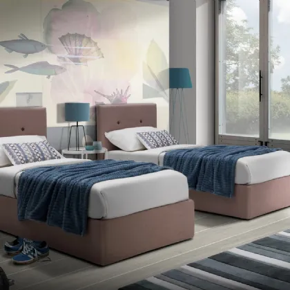 Letto singolo in tessuto Ischia di Artigianaletti