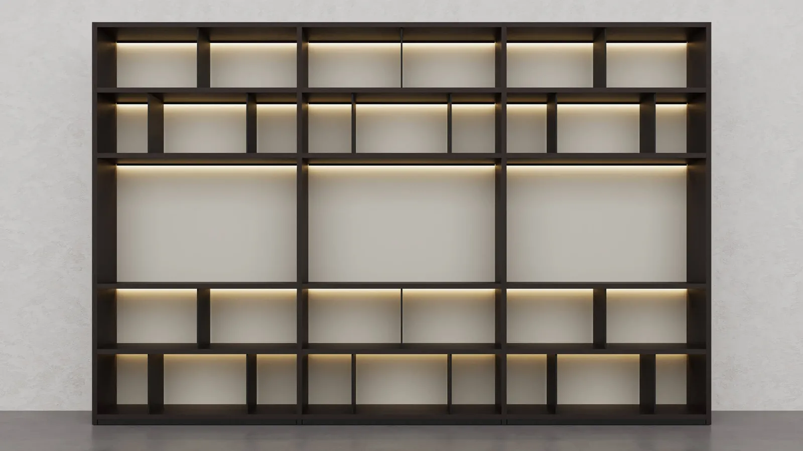 Libreria in essenza legno President e laccato Creta 01 di Fratelli Elli