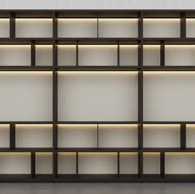 Libreria in essenza legno President e laccato Creta 01 di Fratelli Elli