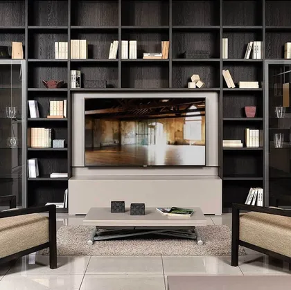 Libreria modulare in finitura essenza legno President di Fratelli Elli