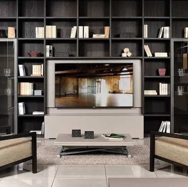 Libreria modulare in finitura essenza legno President di Fratelli Elli