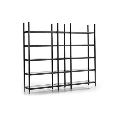 Libreria componibile in legno con ripiani in cristallo Siena di Midj