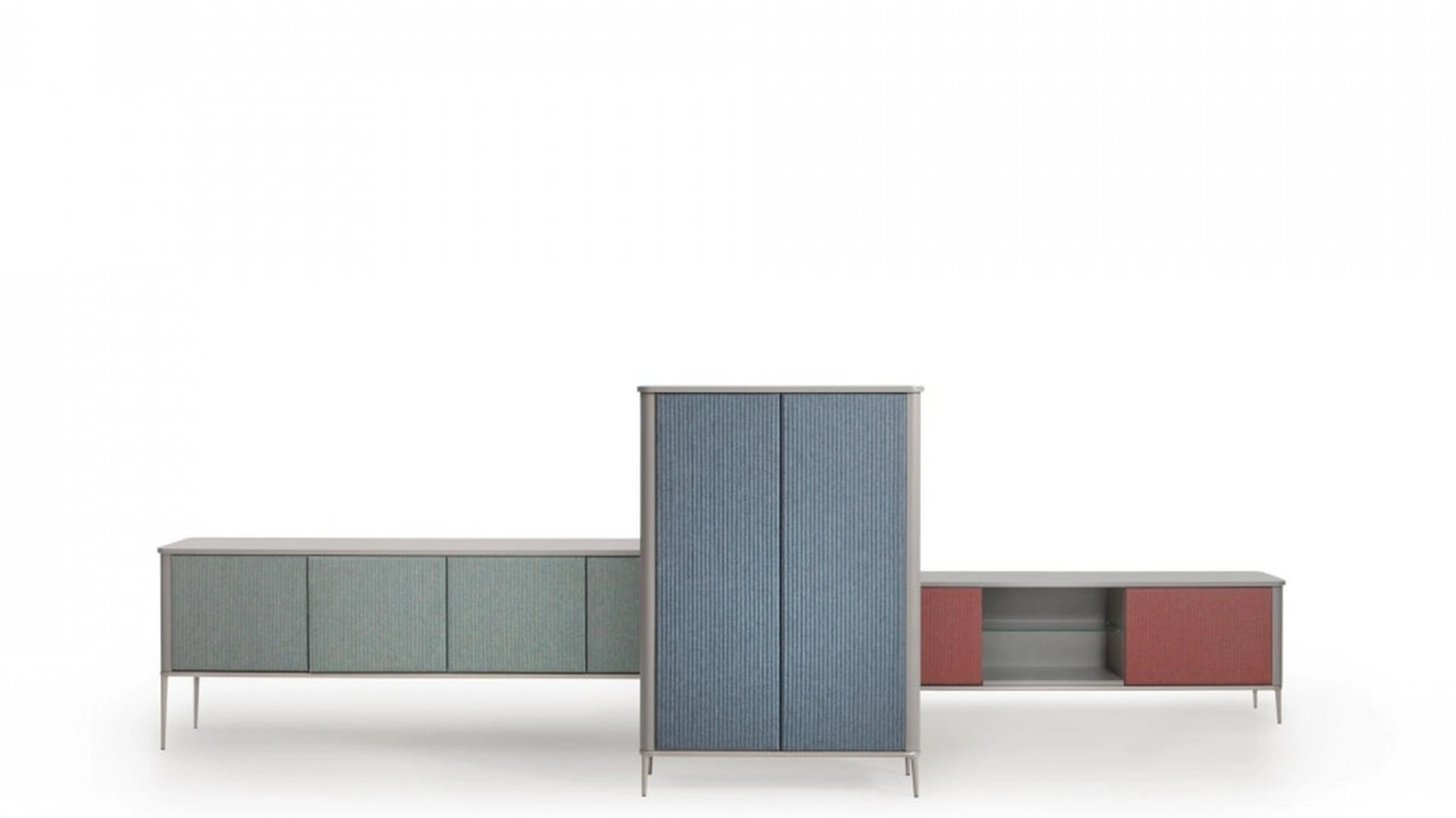 Madia Lea con ante rivesite in tessuto H132 di Midj