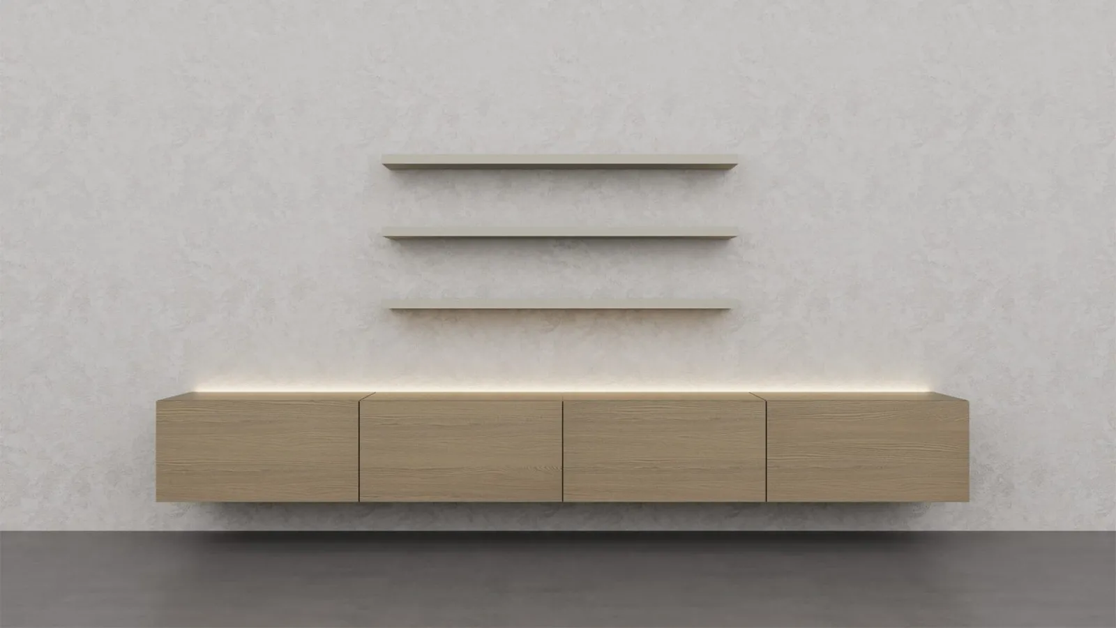 Parete Attrezzata Climb in essenza legno Barrique di Fratelli Elli