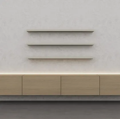 Parete Attrezzata Climb in essenza legno Barrique di Fratelli Elli