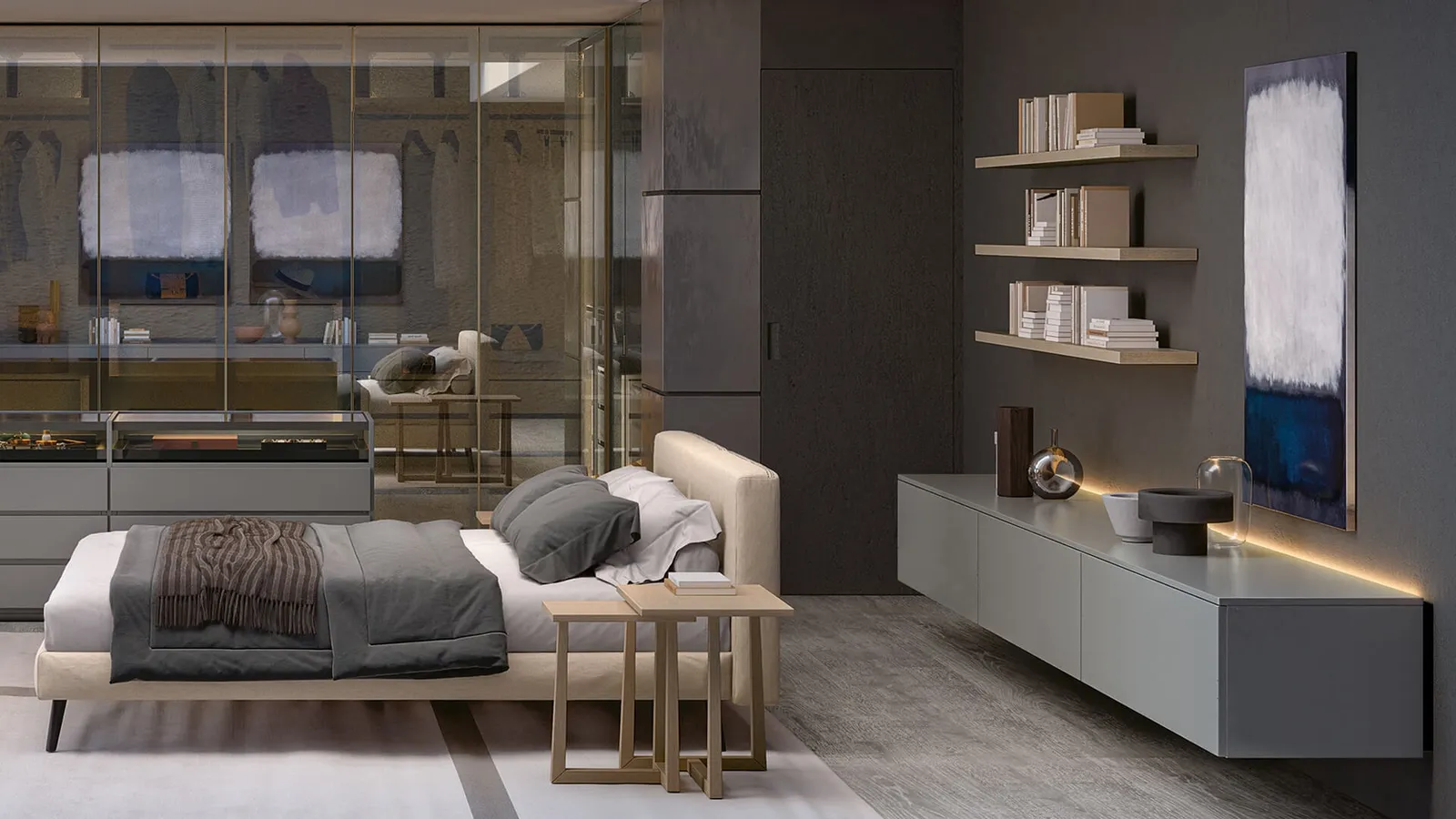 Parete Attrezzata Climb in Laccato Londra di Fratelli Elli