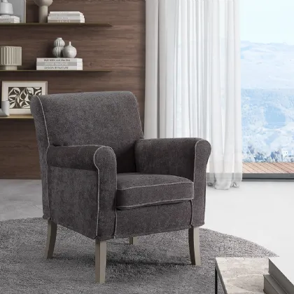 Poltroncina classica Chanel S in tessuto di GR Salotti