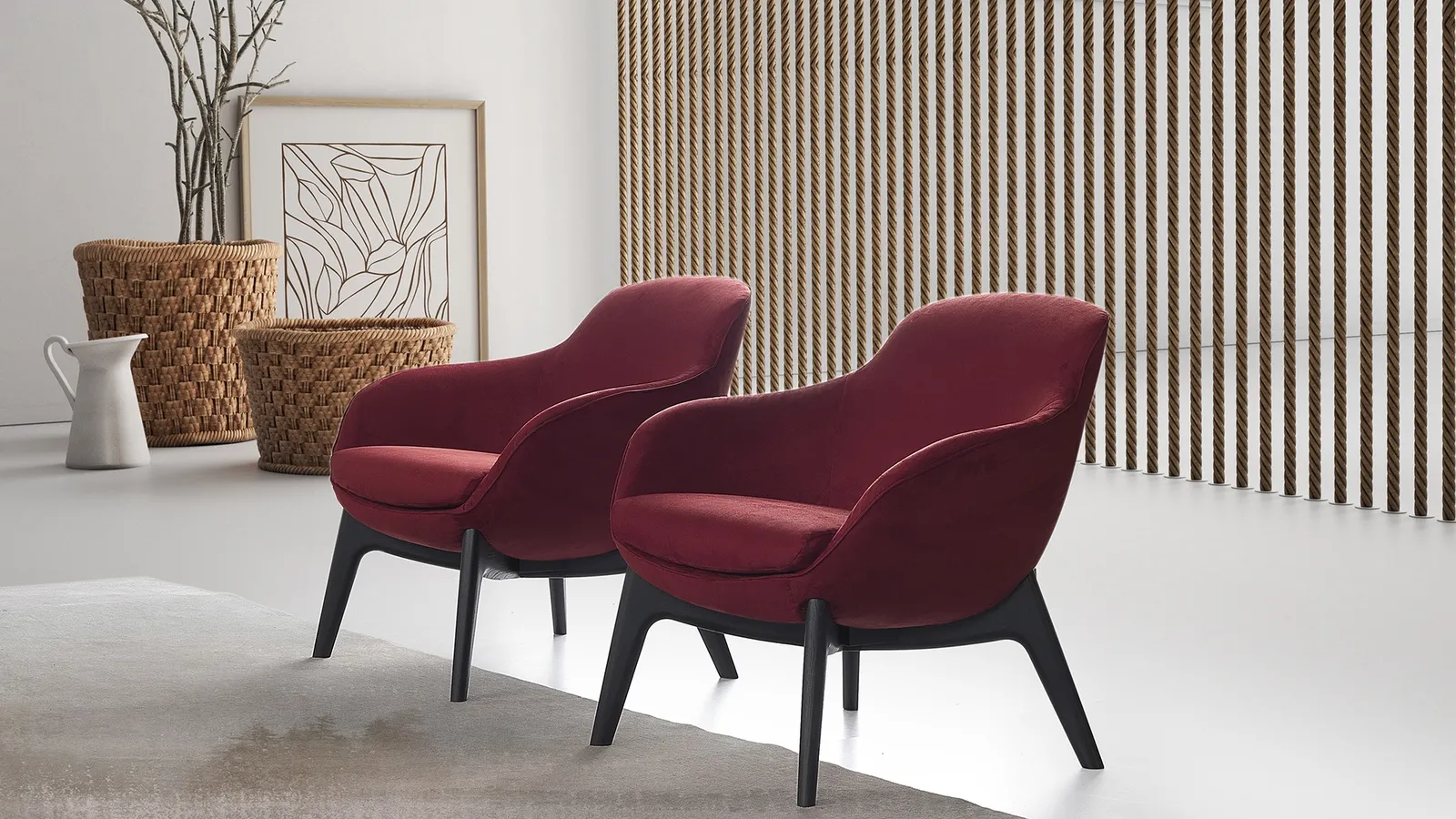 Poltroncina in tessuto imbottito Margot di GR Salotti