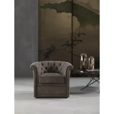 Poltroncina classica in tessuto trapuntato Venice di GR Salotti