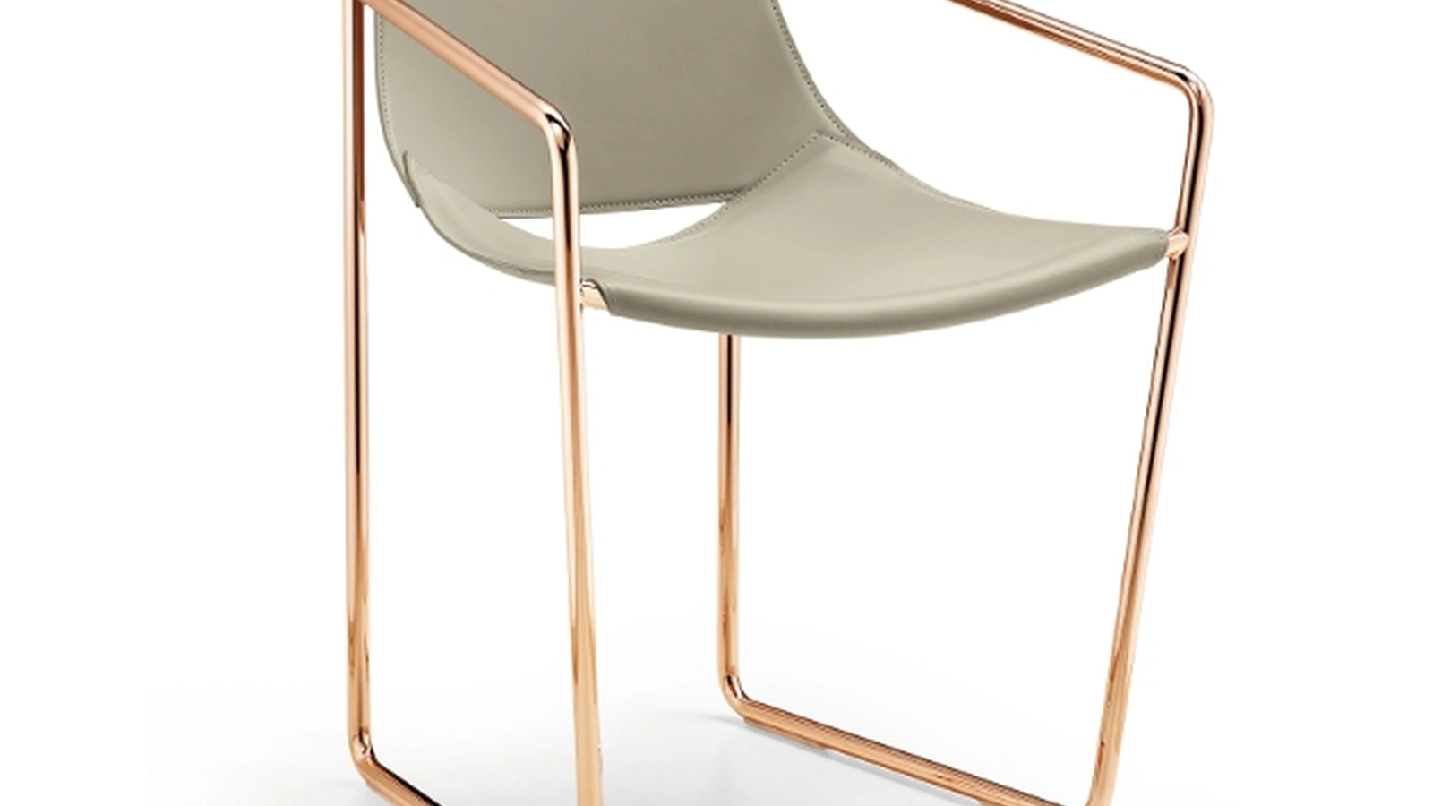 Sedia Apelle in cuoio di Midj