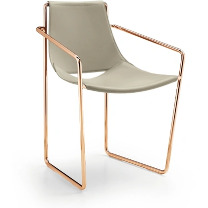 Sedia Apelle in cuoio di Midj