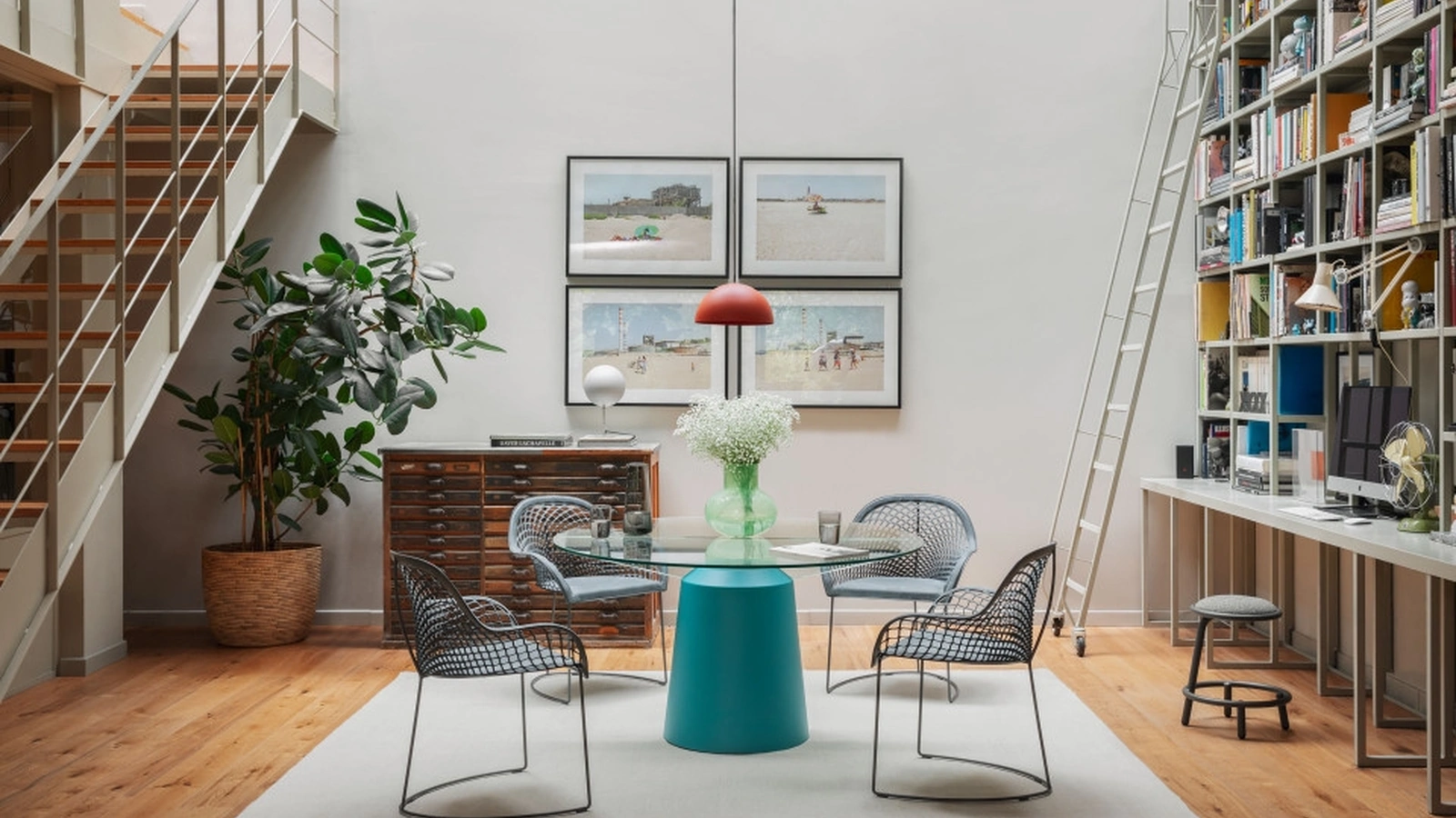 Sedia in cuoio Guapa di Midj