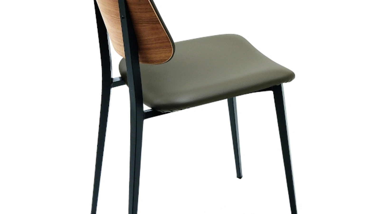 Sedia Joe S M TS/L in legno con rivestimento in pelle di Midj