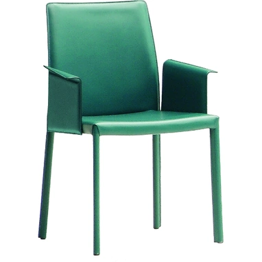 Sedia Nuvola rivestita in cuoio di Midj