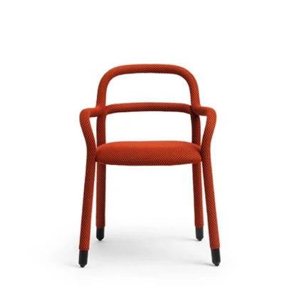 Sedia Pippi rivestita in tessuto di Midj