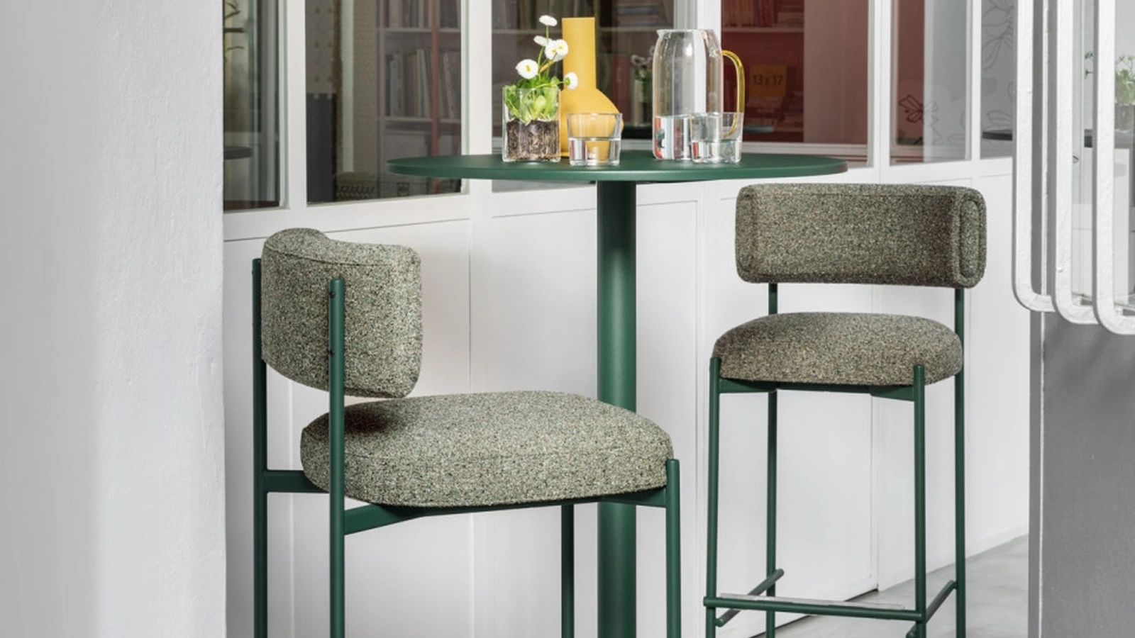 Sgabello in tessuto imbottito Amelie di Midj