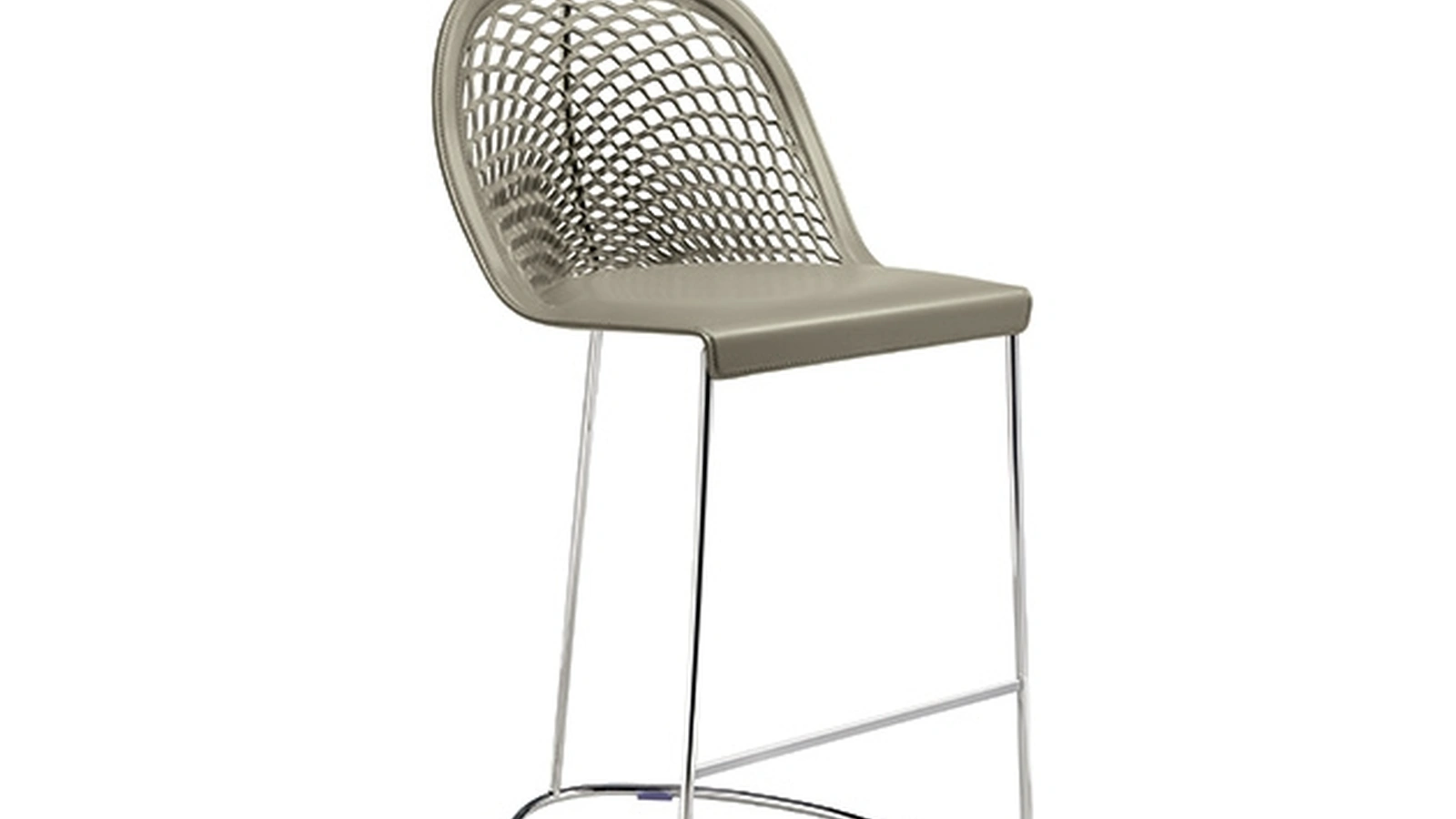 Sgabello Guapa in cuoio intrecciato di Midj