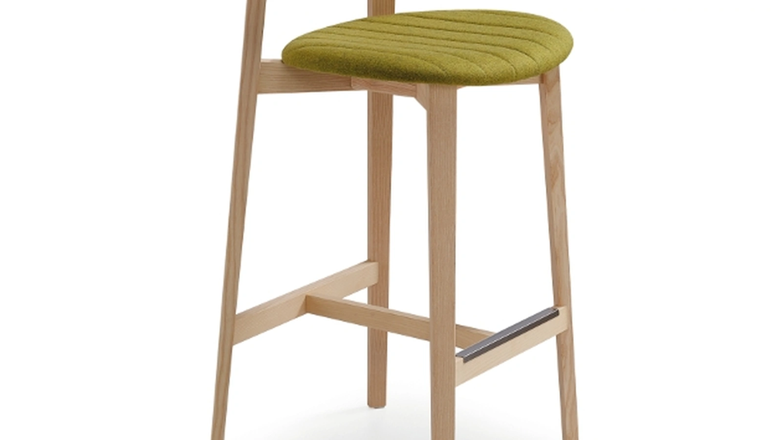 Sgabello Maya in legno con seduta imbottita di Midj