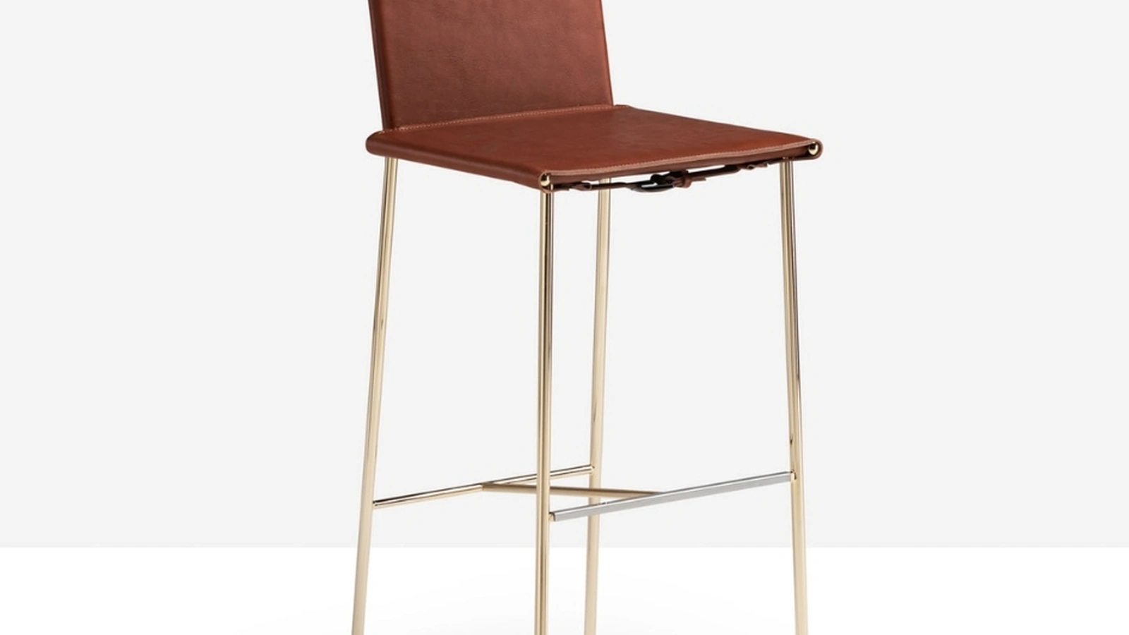 Sgabello Rem in cuoio di Midj